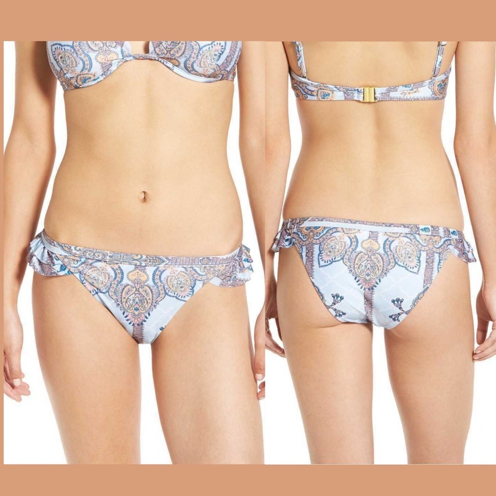 NWT Someday‎ Lovin Lotus Scallop Trim Bikini Bottoms [ SZ LARGE ]